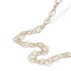 Buccellati HAWAII YELLOW WHITE AND PINK GOLD NECKLACE WITH HAND-TWISTED THREADS