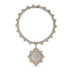 Buccellati HIGH JEWELRY WHITE AND YELLOW GOLD PENDANT