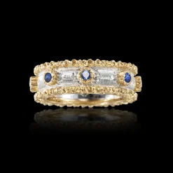 Buccellati MACRI CAPRI ETERNELLE IN WHITE AND YELLOW GOLD WITH SAPPHIRES