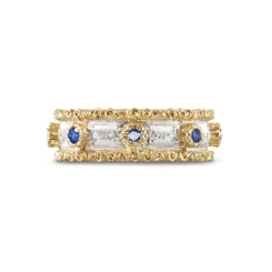 Buccellati MACRI CAPRI ETERNELLE IN WHITE AND YELLOW GOLD WITH SAPPHIRES
