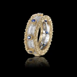 Buccellati MACRI CAPRI ETERNELLE IN WHITE AND YELLOW GOLD WITH SAPPHIRES