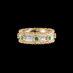 Buccellati MACRI CAPRI ETERNELLE IN WHITE AND YELLOW GOLD WITH EMERALDS