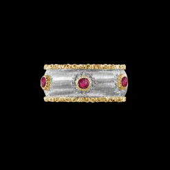 Buccellati MACRI CAPRI ETERNELLE IN WHITE AND YELLOW GOLD WITH RUBIES