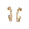 Buccellati MACRI CLASSICA EARRINGS IN YELLOW AND WHITE GOLD WITH DIAMONDS