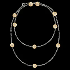 Buccellati MACRI CLASSICA NECKLACE IN YELLOW AND WHITE GOLD WITH DIAMONDS