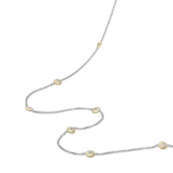 Buccellati MACRI CLASSICA NECKLACE IN YELLOW AND WHITE GOLD WITH DIAMONDS