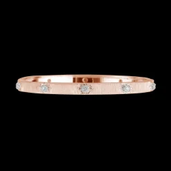 Buccellati MACRI CLASSICA PINK AND WHITE GOLD RIGATO BRACELET WITH DIAMONDS