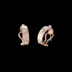 Buccellati MACRI CLASSICA PINK AND WHITE GOLD EARRINGS WITH DIAMONDS