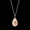 Buccellati MACRI CLASSICA PINK AND WHITE GOLD PENDANT WITH DIAMONDS