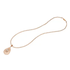 Buccellati MACRI CLASSICA PINK AND WHITE GOLD SET PENDANT WITH DIAMONDS