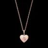 Buccellati MACRI CLASSICA PINK AND WHITE GOLD HEART PENDANT WITH DIAMONDS