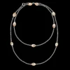 Buccellati MACRI CLASSICA PINK AND WHITE GOLD NECKLACE WITH DIAMONDS