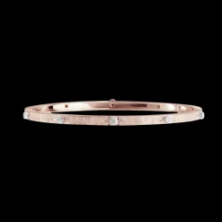 Buccellati MACRI CLASSICA PINK AND WHITE GOLD BANDED BRACELET WITH DIAMONDS