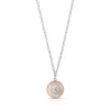 Buccellati MACRI CLASSICA PINK AND WHITE GOLD PENDANT WITH ROUND DIAMONDS