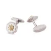 Buccellati MACRI CLASSICA WHITE AND YELLOW GOLD CUFFLINKS