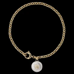Buccellati MACRI CLASSICA WHITE AND YELLOW GOLD RIGATO BRACELET WITH DIAMONDS