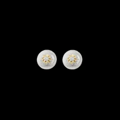 Buccellati MACRI CLASSICA WHITE AND YELLOW GOLD SET EARRINGS WITH DIAMONDS