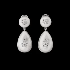 Buccellati MACRI CLASSICA WHITE GOLD EARRINGS WITH DIAMONDS