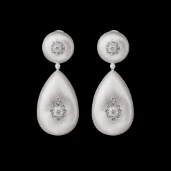 Buccellati MACRI CLASSICA WHITE GOLD SET EARRINGS WITH DIAMONDS
