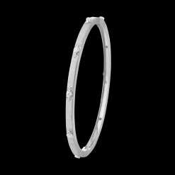 Buccellati MACRI CLASSICA WHITE GOLD RIGATO BRACELET WITH DIAMONDS