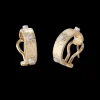 Buccellati MACRI CLASSICA YELLOW AND WHITE GOLD EARRINGS WITH DIAMONDS