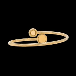 Buccellati MACRI CLASSICA YELLOW AND WHITE GOLD WAVY SURFACE BRACELET WITH DIAMONDS