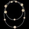 Buccellati MACRI CLASSICA YELLOW AND WHITE GOLD NECKLACE WITH ROUND DIAMONDS