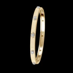 Buccellati MACRI CLASSICA YELLOW AND WHITE GOLD RIGATO BRACELET WITH DIAMONDS