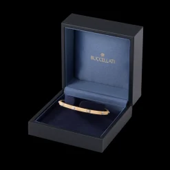 Buccellati MACRI CLASSICA YELLOW AND WHITE GOLD RIGATO BRACELET WITH DIAMONDS