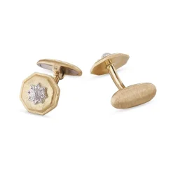 Buccellati MACRI CLASSICA YELLOW AND WHITE GOLD CUFFLINKS