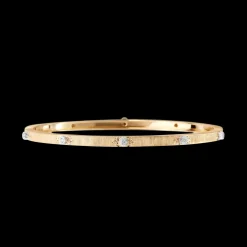 Buccellati MACRI CLASSICA YELLOW AND WHITE GOLD BANDED BRACELET WITH DIAMONDS