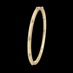 Buccellati MACRI CLASSICA YELLOW AND WHITE GOLD BANDED BRACELET WITH DIAMONDS