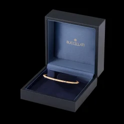 Buccellati MACRI CLASSICA YELLOW AND WHITE GOLD BANDED BRACELET WITH DIAMONDS