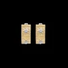 Buccellati MACRI CLASSICA YELLOW AND WHITE GOLD SET EARRINGS WITH DIAMONDS
