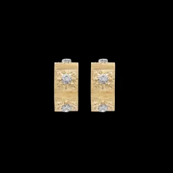 Buccellati MACRI CLASSICA YELLOW AND WHITE GOLD SET EARRINGS WITH DIAMONDS