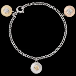 Buccellati MACRI CLASSICA YELLOW WHITE AND PINK GOLD BRACELET WITH DIAMONDS