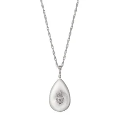 Buccellati MACRI CLASSICAWHITE GOLD PENDANT WITH DIAMONDS