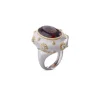 Buccellati MACRI COLOR WHITE AND YELLOW GOLD RING WITH CITRINE