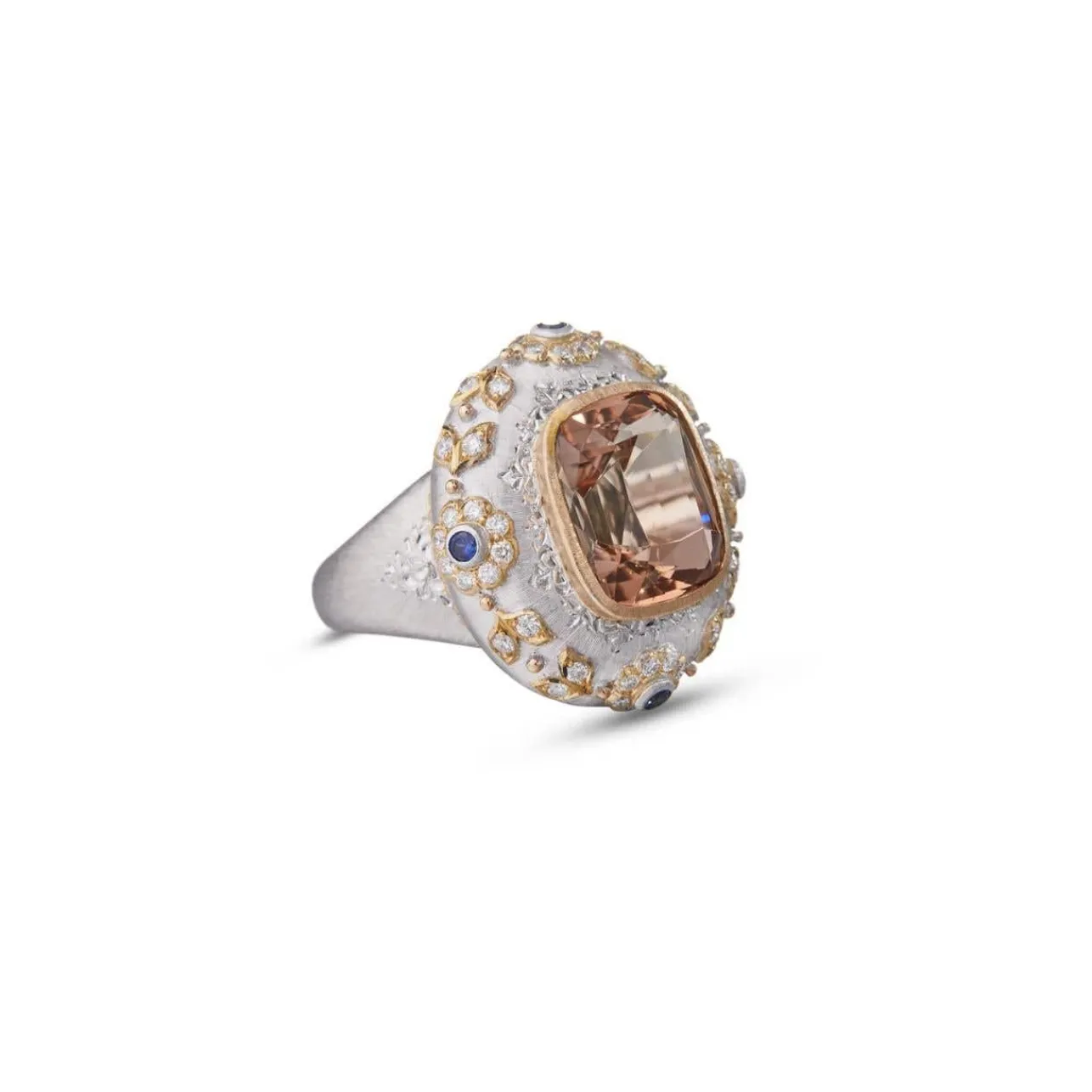 Buccellati MACRI COLOR WHITE PINK AND YELLOW GOLD RING