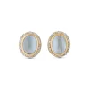 Buccellati MACRI COLOR YELLOW AND WHITE GOLD EARRINGS WITH AQUAMARINE