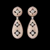Buccellati MACRI GIGLIO PINK AND WHITE GOLD EARRINGS WITH DIAMONDS