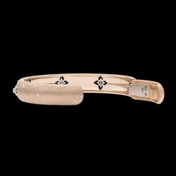 Buccellati MACRI GIGLIO PINK AND WHITE GOLD AND DIAMONDS BAND BRACELET