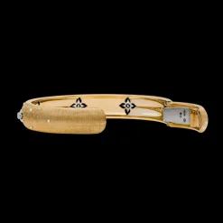 Buccellati MACRI GIGLIO YELLOW AND WHITE RIGATO GOLD BRACELET WITH DIAMONDS
