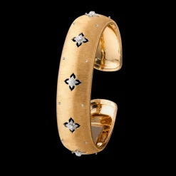 Buccellati MACRI GIGLIO YELLOW AND WHITE GOLD SET BRACELET WITH DIAMONDS