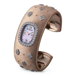 Buccellati MACRI PINK AND WHITE GOLD WATCH WITH DIAMONDS