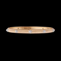Buccellati MACRI PINK AND WHITE GOLD BOMBÉ BRACELET WITH DIAMONDS