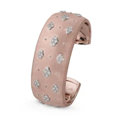 Buccellati MACRI PINK AND WHITE GOLD BRACELET WITH DIAMONDS