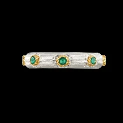 Buccellati MACRI POSITANO ETERNELLE IN WHITE AND YELLOW GOLD WITH EMERALDS