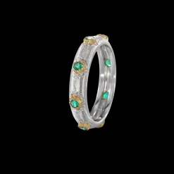 Buccellati MACRI POSITANO ETERNELLE IN WHITE AND YELLOW GOLD WITH EMERALDS