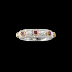 Buccellati MACRI POSITANO ETERNELLE IN WHITE AND YELLOW GOLD WITH RUBIES